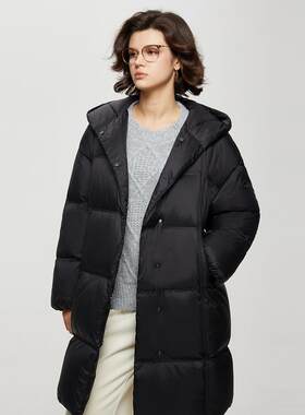 中长款鹅绒服气质连帽