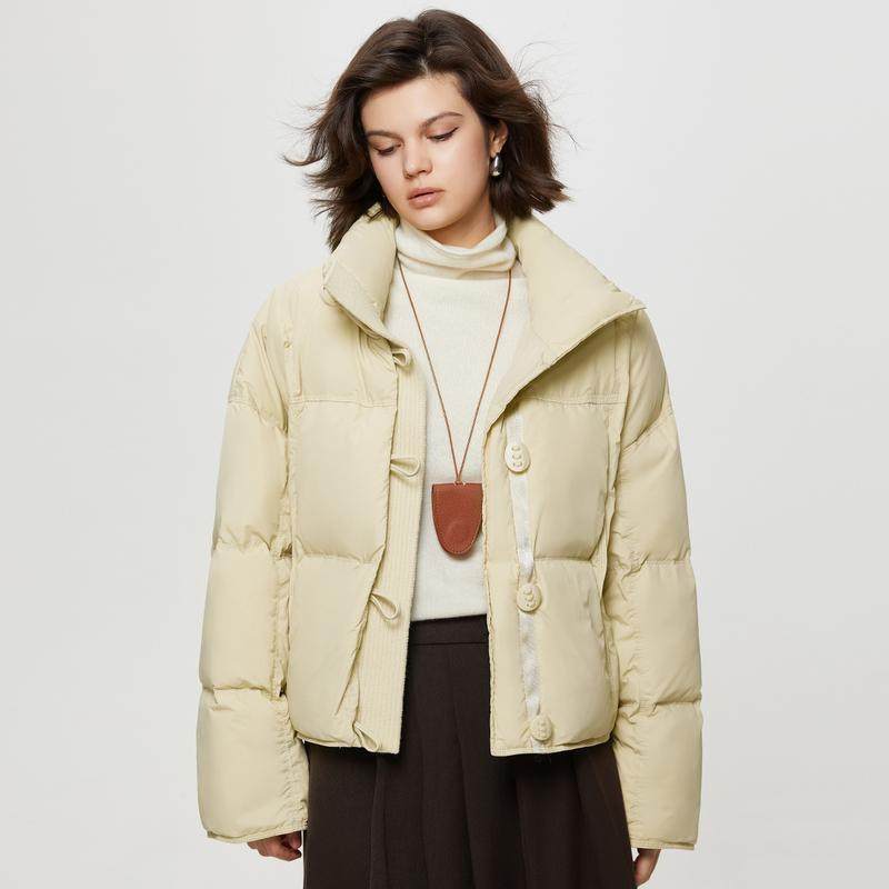 她图立领单排扣宽松设计感短款羽绒服女2024冬季新款时尚保暖外套,女装/女士精品,羽绒服,淘宝优惠券,粉丝福利购,淘宝优惠卷