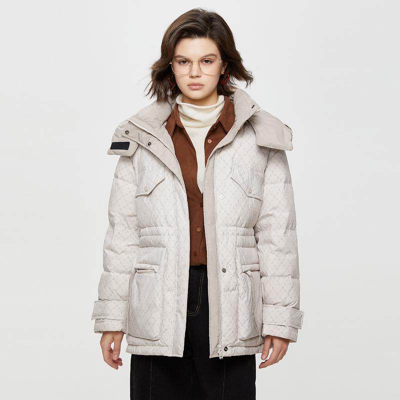 她图宽松连帽收腰白鸭绒羽绒服女2024冬季新款时尚百搭加厚短外套,女装/女士精品,羽绒服,淘宝优惠券,粉丝福利购,淘宝优惠卷