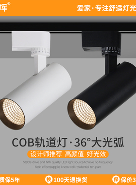 爱多辉深防眩轨道灯led射灯客厅家用4000k高显色小山丘导轨灯5327