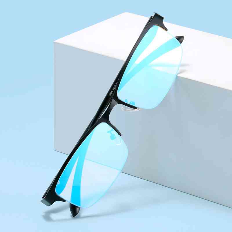 红绿色盲色弱眼镜透明矫正看图辩色专用超轻商务半框送检测图通用