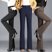 夏装 喇叭裤 新款 西裤 秋冬装 加长女裤 高腰弹力微喇裤 直筒裤 薄厚可选