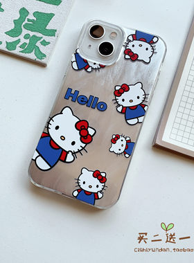 趣味iPhone11pro手机壳适用XSMAX苹果6/8透明7plus/XR可爱12/13/14/15/16/mini套 羽纱kitty保护套