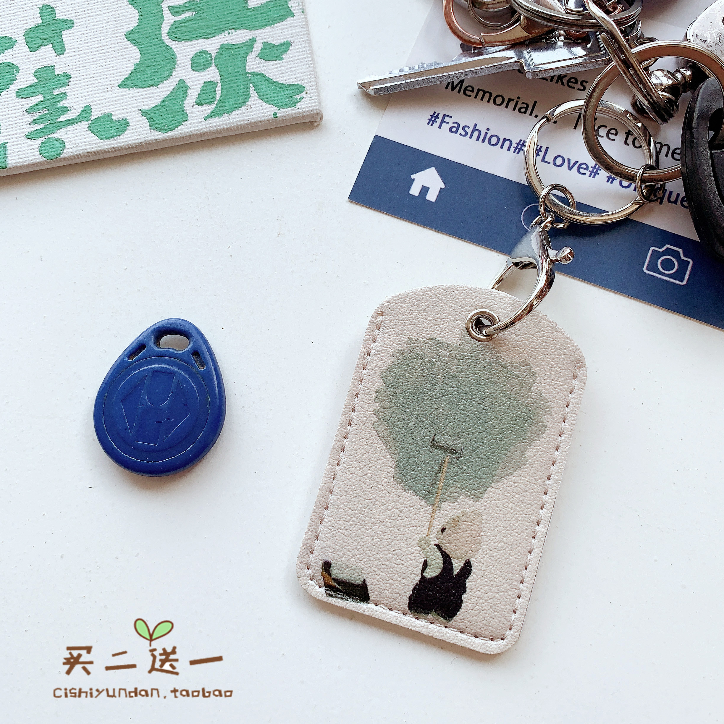 刷墙小狗迷你门禁卡套软pu