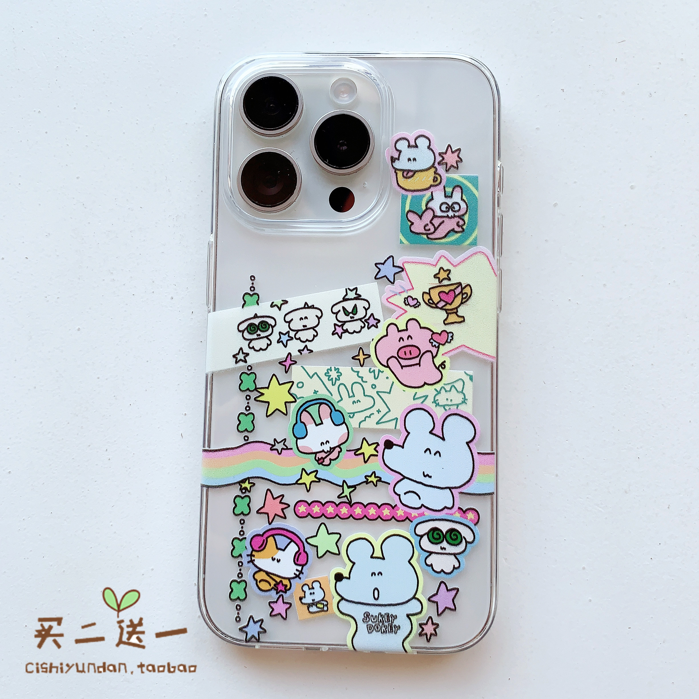 趣味iPhone11pro手机壳适用XSMAX苹果6/8透明7plus/XR可爱12/13/14/15/16/17/air/mini套 插画风情侣