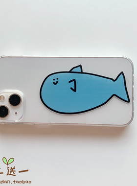 趣味iPhone11pro手机壳适用XSMAX苹果6/8透明7plus/XR可爱12/13/14/15/16/17/air/mini套 这是一条自由的鱼儿