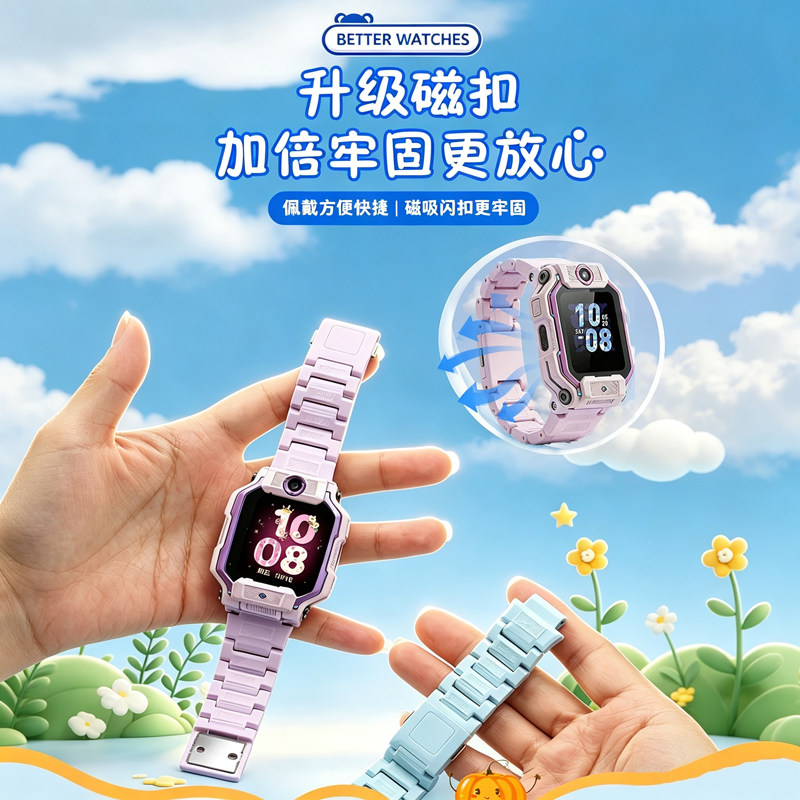 适用小天才手表磁吸表带配件