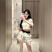 短袖 夏季 T恤印花字母甜美圆领短上衣女三标齐全 南油高版 2025新款