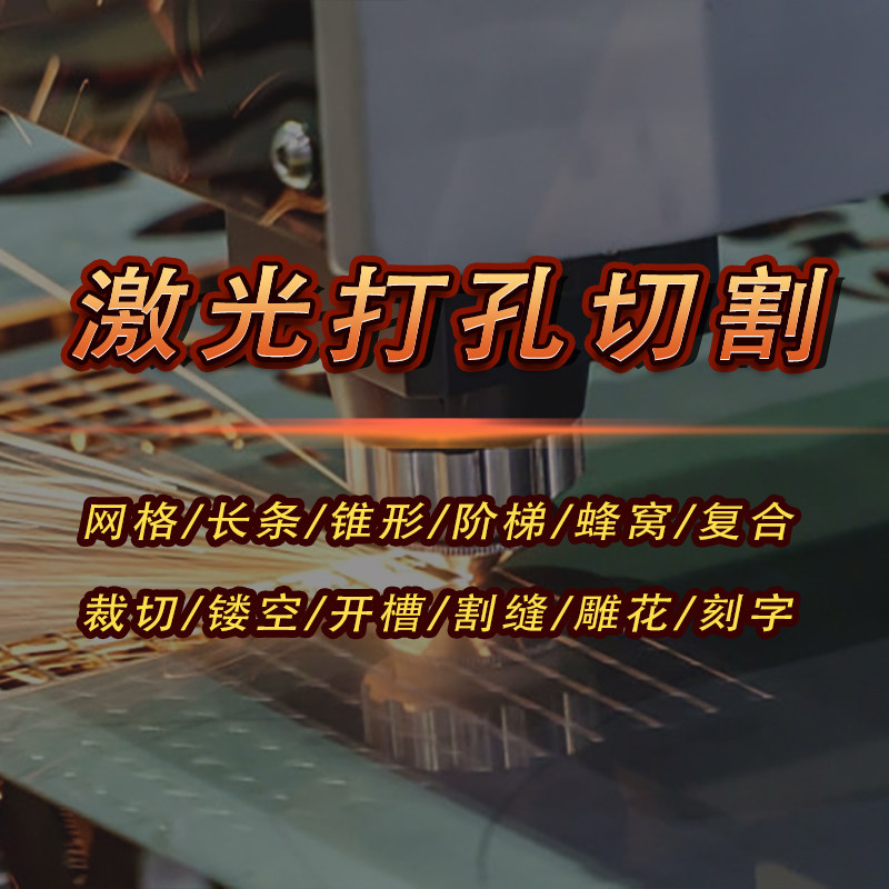 不锈钢精密针孔金属激光切割机衍射片光栅片pet光阑片PI打孔加工
