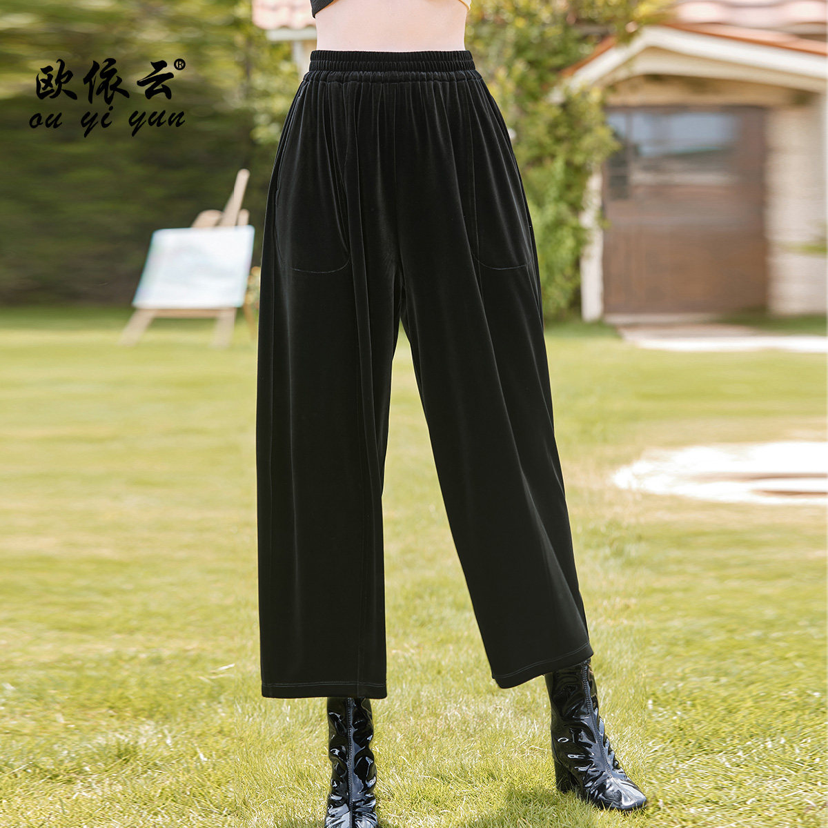 中年妈妈春装宽松女裤洋气九分裤图片