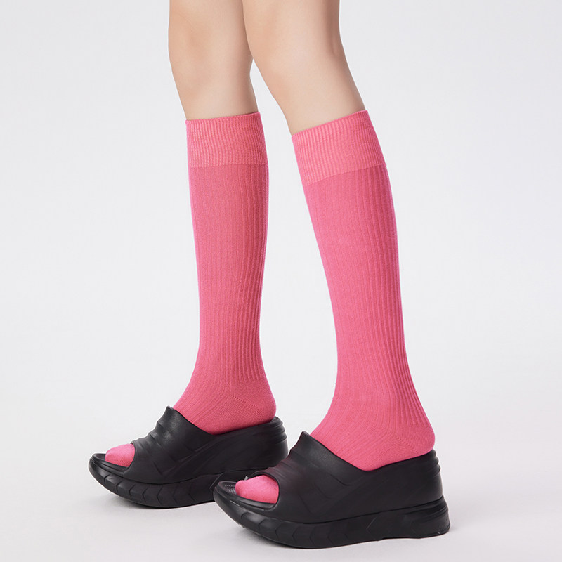 多巴胺小腿袜女春秋薄款长筒袜子竖条显瘦日系纯色简约百搭堆堆袜,女士内衣/男士内衣/家居服,长筒袜,淘宝优惠券,粉丝福利购,淘宝优惠卷