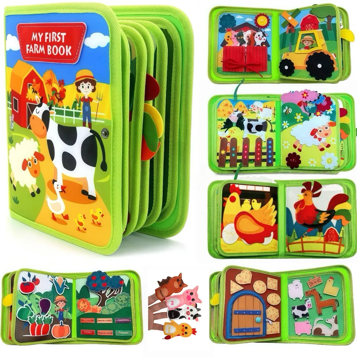 小红书【6M+儿保推荐】蒙氏早教精细动作训练书毛毡撕不烂忙碌书,玩具/童车/益智/积木/模型,宝宝布书/撕撕书/忙碌书,淘宝优惠券,粉丝福利购,淘宝优惠卷