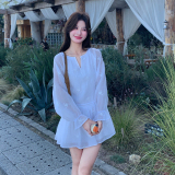 大货2026春新款Y1180白色绣花连衣裙P140K228，女装连衣裙，浙宝296