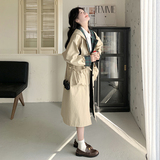 现货ZB296-Y1105撞色英伦学院风风衣外套P160K238，女装风衣，浙宝296