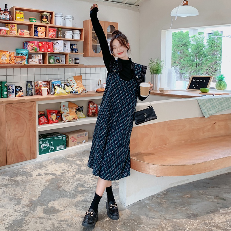 主推大货已出订制菱形格毛呢复古宽松背心连衣裙L86P140-K218,女装连衣裙,浙宝296 主推大货已出订制菱形格毛呢复古宽松背心连衣裙L86P140-K218,女装连衣裙,浙宝296