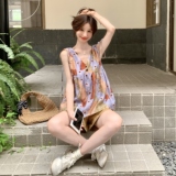 现货Y1155YOU买家秀A字背心短裤套装P145K218，女装套装/套裙，浙宝296