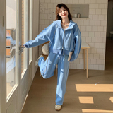 现货ZB296-Y1101休闲针织套装两件套P160K238，女装运动套装，浙宝296