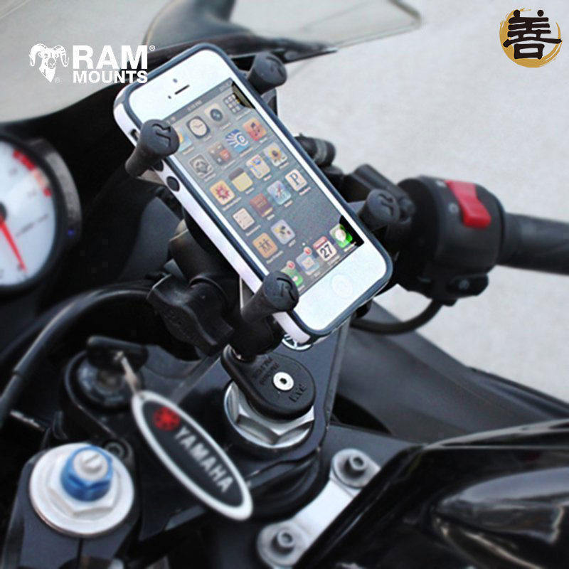 RAM摩托车赛车趴赛跑车车把上三星三角台手机支架宝马杜卡迪本田