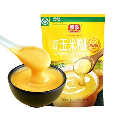 旌晶原味玉米糊低脂肪营养早餐旗舰店冲饮袋装400g早餐开袋即食