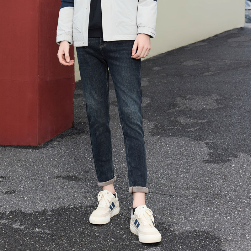 半身缘男裤 冬季年轻又时尚宽松牛仔裤244201u10103488