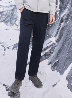 半身缘男裤 冬季保暖舒适轻盈小直筒休闲裤254301M10330122