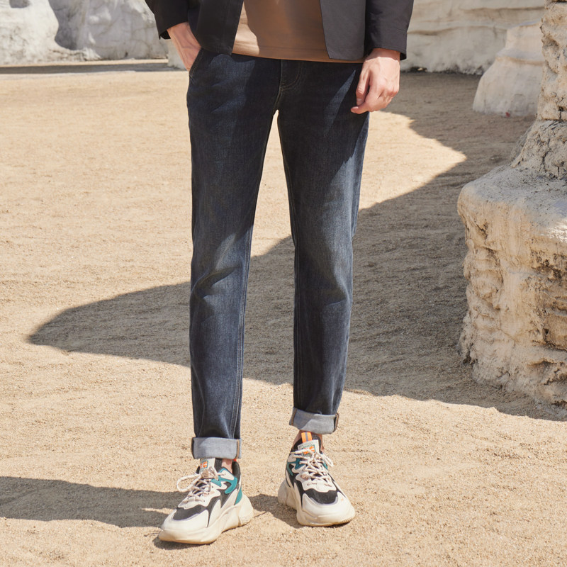 半身缘男裤 秋季柔软细腻轻盈牛仔裤243101u10103440