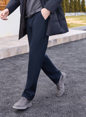 半身缘男裤  冬季休闲商务绅士长裤针织弹性保暖254101B10330108