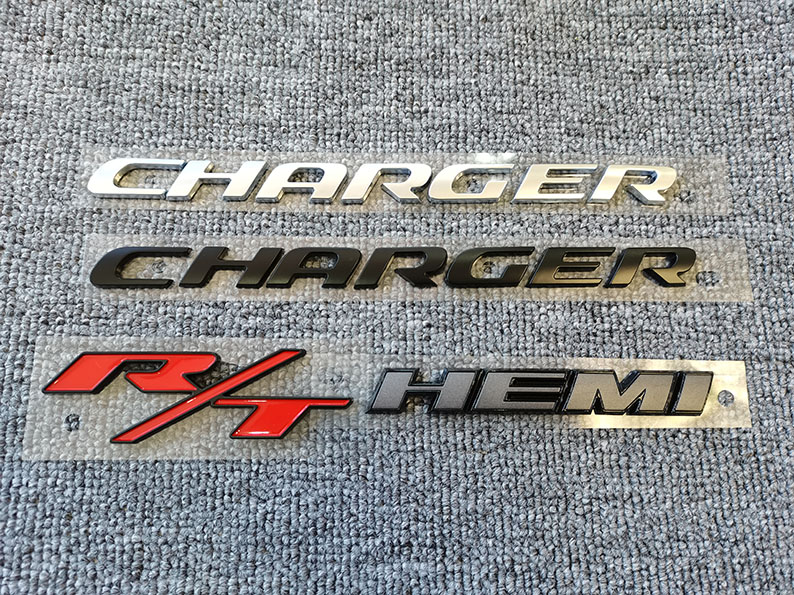 适用于道奇挑战者charger车标改装hemi侧标贴后标rt红色个性尾标