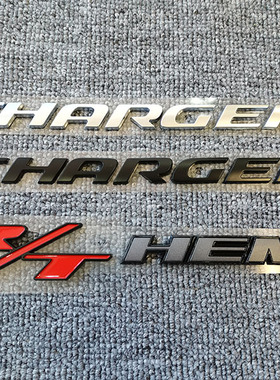 适用于道奇挑战者Charger车标HEMI侧标贴后标RT红色个性尾标原厂