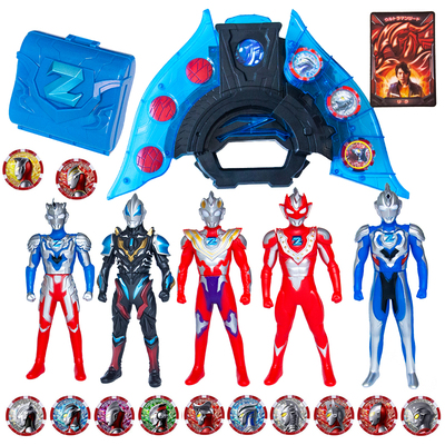 升曼华器特身章变形套装玩奥具组器变合全人大泽塔勋卡片软套胶偶