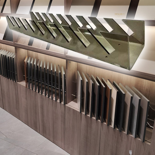 亚克力色板展示架卡槽斜放架子