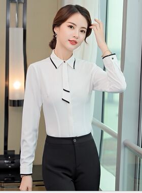 白衬衫女职业装雪纺气质长袖正装