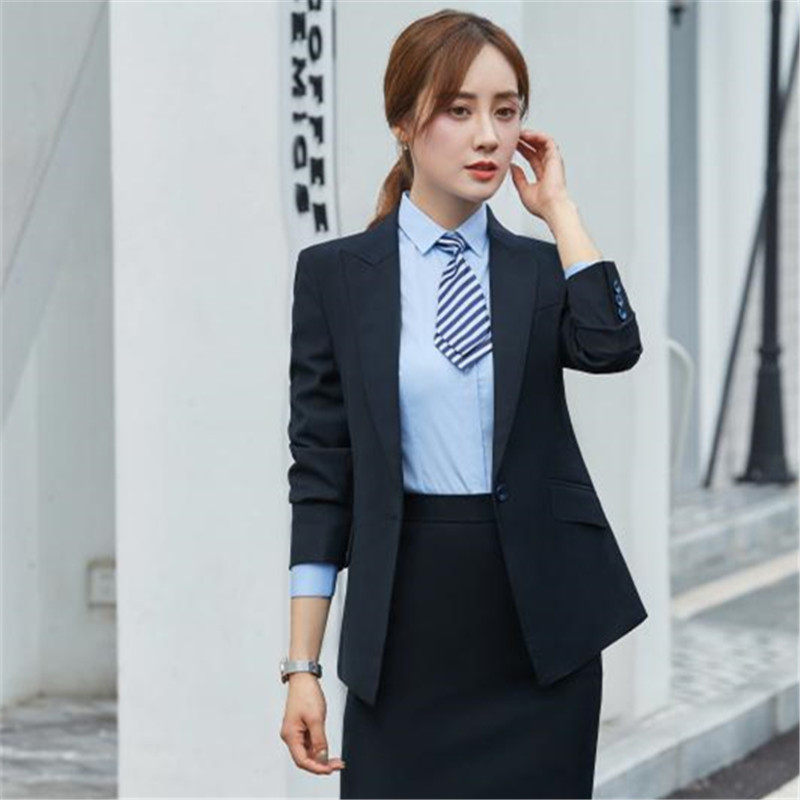 高端职业装套装女正装春秋商务西装气质西服教师公务员面试服装女