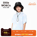 防晒速干衣little 衬衫 男童女童短袖 moco童装 衬衣儿童上衣大童