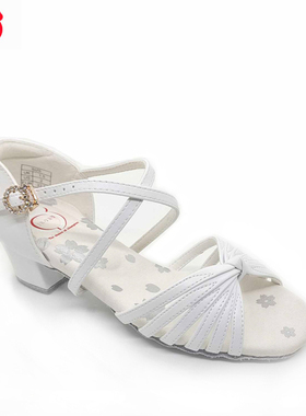 全新缓震技术SHOBU胜舞  女童拉丁小白鞋 伦巴 牛仔 白色 恰恰