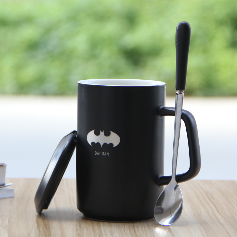 陶瓷大容量简约风定制马克杯带盖