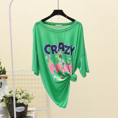 薄款时尚女宽松短袖卡通