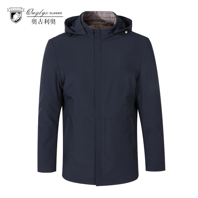 可拆卸内胆帽款鹅绒羽绒服