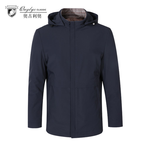 可拆卸内胆帽款鹅绒羽绒服