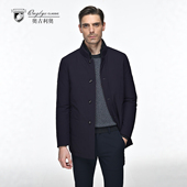 奥古利奥25年冬季 新款 男水貂立领羽绒服商务休闲外套兔毛鹅绒内胆