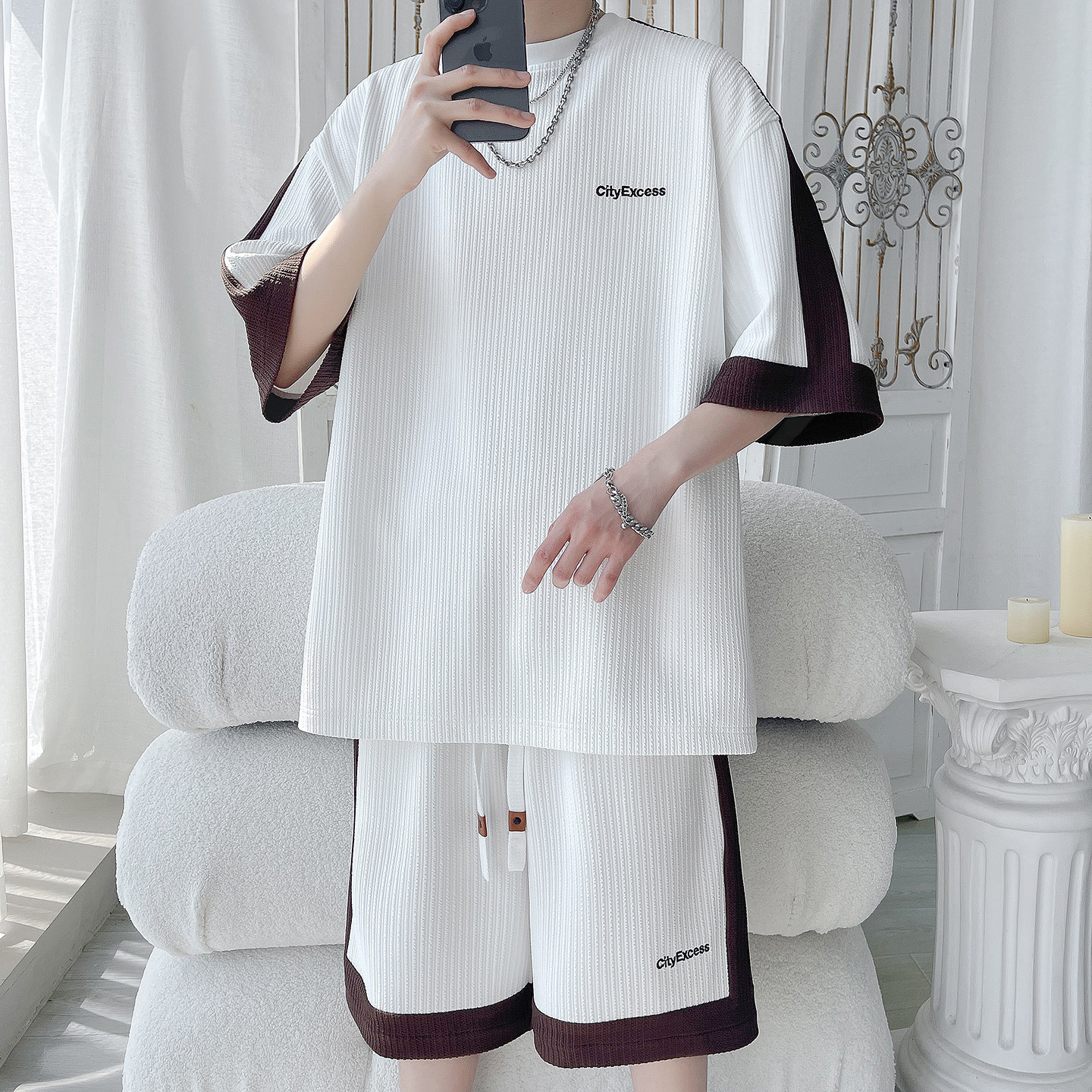 2026上新款夏季男士休闲运动套装