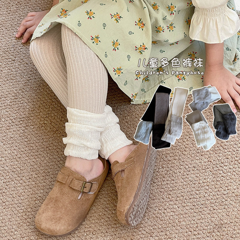 韩版学生儿童打底裤精梳棉百搭女童连裤袜春秋外穿公主风宝宝袜子