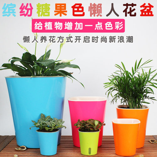 树脂材质自吸水懒人盆30天免浇水