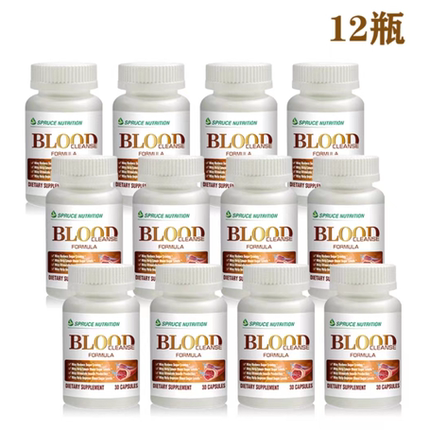跨境品美国云杉新一代血净胶囊30粒*12瓶 电视同款送赠品