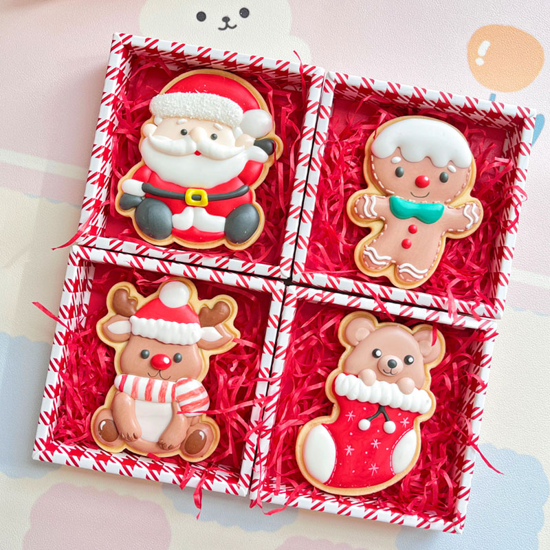 星小兔烘焙圣诞节糖霜饼干高颜值曲奇礼盒送女友闺蜜创意节日礼物