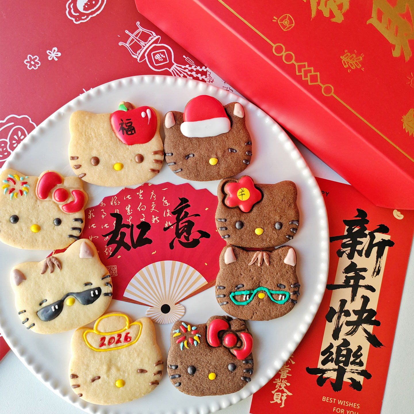 星小兔手工hellokitty新年饼干糖霜曲奇节日创意伴手礼儿童小礼物