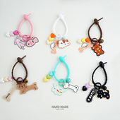 亚克力卡通少女心学生可爱卡通公仔硅胶带可爱小狗挂件包挂钥匙扣