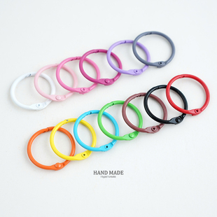 彩色烤漆钢丝绳防盗网不锈钢钥匙扣钢丝圈创意糖果色钥匙圈环