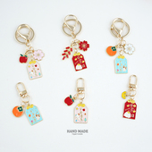 新款 中国风文字卡通钥匙扣设计Airpods包包挂件精致小礼物配饰