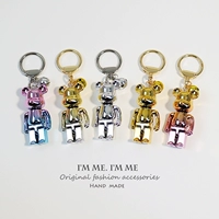 Милый брелок, мультяшная кукла, ключи от машины, аксессуар на рюкзак для влюбленных, популярно в интернете, с медвежатами, Южная Корея